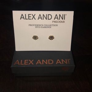 Alex And Ani Lotus Peace Petals Stud Earrings